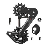 SRAM Eagle AXS rear derailleur cage kit with aluminum T-type cage, pulleys, and hex3 bit driver, bicycle component.