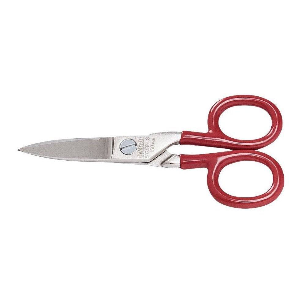 UNIOR electricians scissors, 150mm, durable workshop cutting tool with precision blades for electrical work.