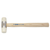 UNIOR polyurethane bumping hammer with lacquered wooden handle, durable workshop tool for precise metal shaping and adjustment.