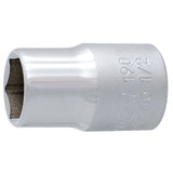 UNIOR 1/2 inch socket tool made of durable chrome vanadium steel, suitable for workshop use, ISO certified.