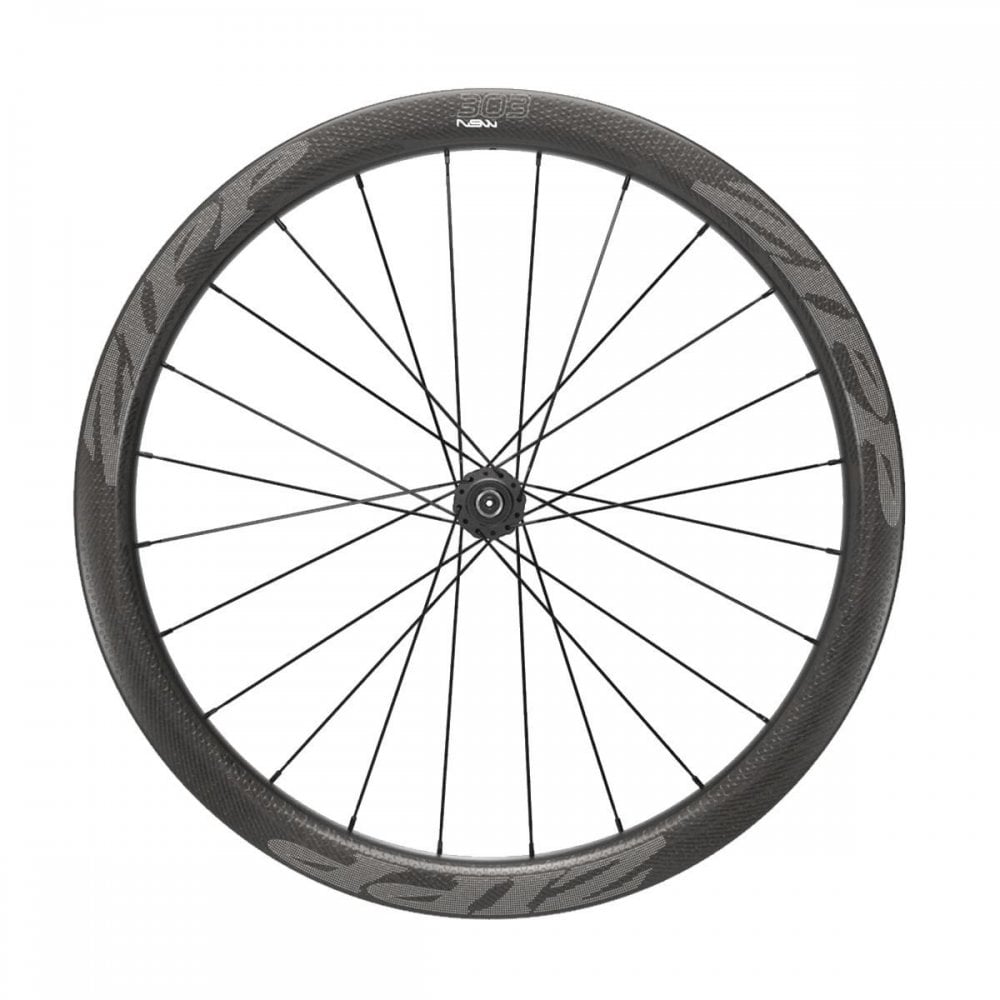 Zipp 303 Nsw Tubeless Disc Brake Center Locking 700C Front 24 Spokes Convertible-Quick Release 12Mm & 15Mm Through Axle A1 Wheel