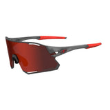 Tifosi Rail Race interchangeable Clarion lens sunglasses with black frame and two lens options for outdoor sports.