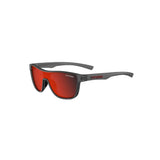Tifosi Sizzle single lens sunglasses with UV protection and anti-bounce fit, showcasing sleek design and polarized lens.
