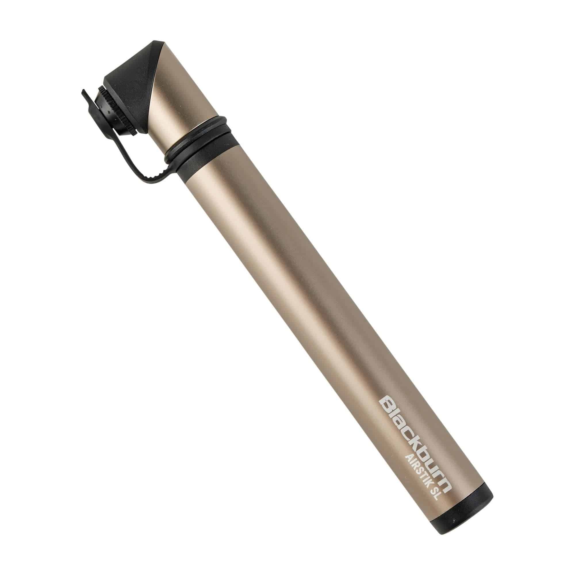 Blackburn Airstik SL Mini Pump for Presta valves, compact bike pump with ergonomic handle and durable design for cycling accessories.