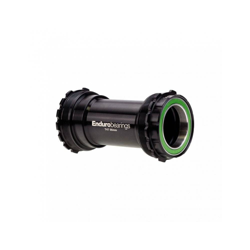 Enduro Bearings T47 asymmetrical bottom bracket in black, 30mm with stainless steel 440C bearings, for bicycle component upgrade
