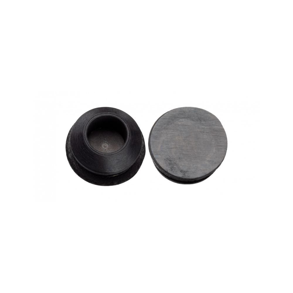 Jagwire black frame plug refill bag with 10 close-type caps for 8.0mm ports on bicycle components.