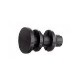 Jagwire black frame plug refill bag with 10 closed-type round ports, fits 5.7-6mm bike frame openings.