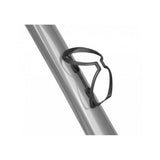 Topeak Feza Cage V1 black carbon fiber bike water bottle cage holder mounted on a bicycle frame.