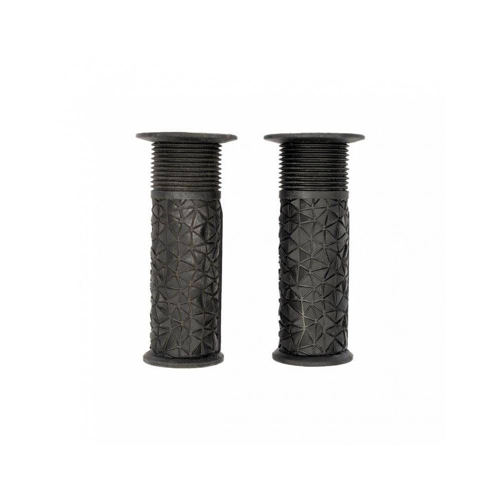 Pair of Kids Ride Shotgun Dirt Hero Pro Grips in black, 19mm size, designed for kids' bike accessories.