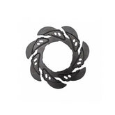 Kids Ride Shotgun Dirt Hero rotor guard in black, disc brake protection accessory for kids' bikes, durable and easy to install.