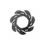 Kids Ride Shotgun Dirt Hero rotor guard in black, disc brake protection accessory for kids' bikes, durable and easy to install.