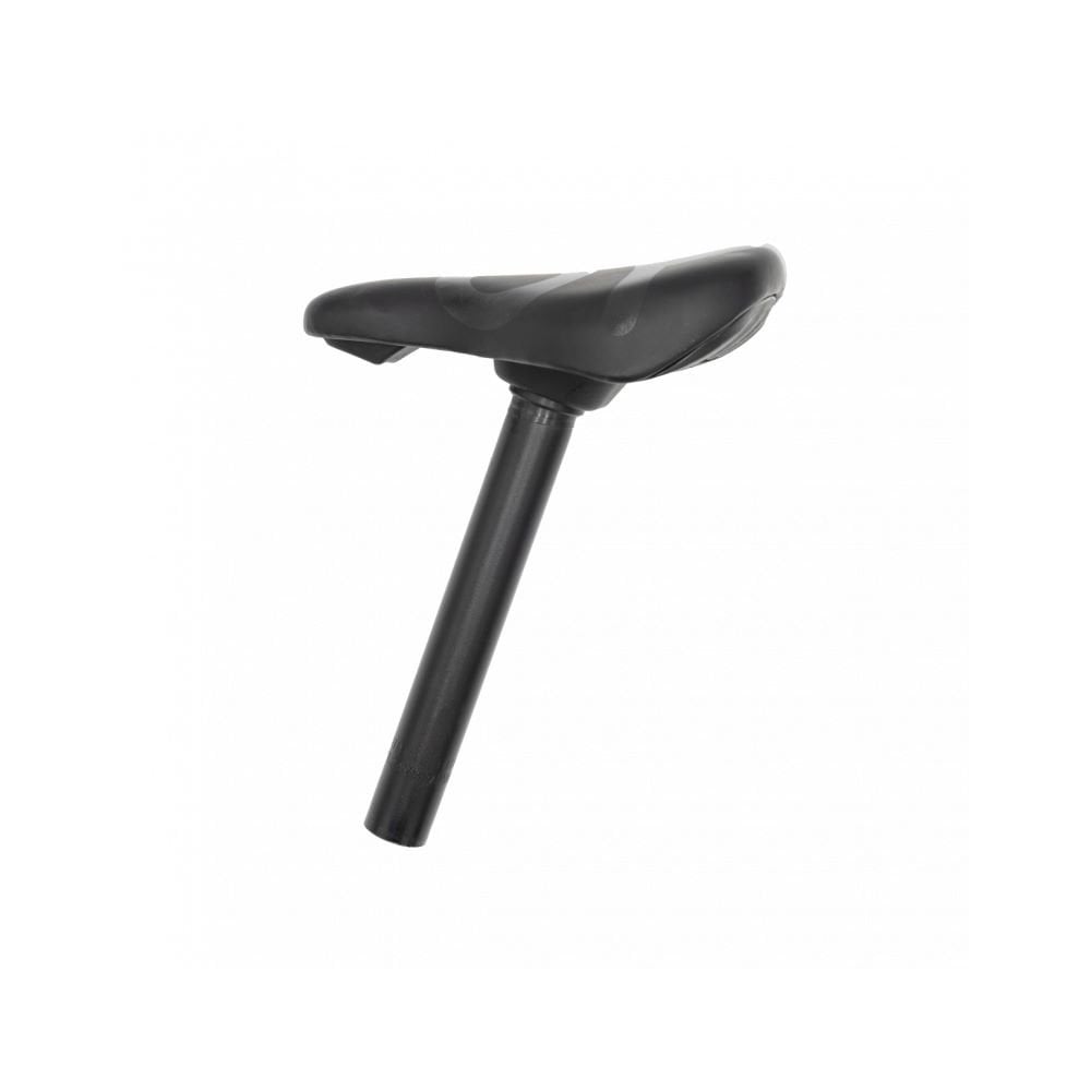 Kids Ride Shotgun Dirt Hero saddle in black, a replacement accessory for 12" and 14" kids' bikes, durable and easy to install.