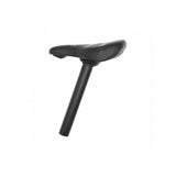 Kids Ride Shotgun Dirt Hero saddle in black, a replacement accessory for 12" and 14" kids' bikes, durable and easy to install.