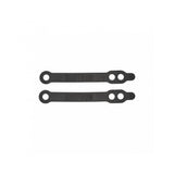 Pair of black Kids Ride Shotgun kids ride shotgun foot peg straps, durable replacement safety accessories for children.