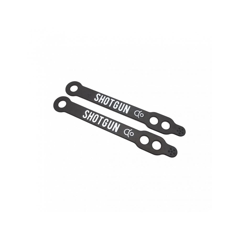 Pair of black Kids Ride Shotgun Kids Ride Shotgun Pro foot peg straps for secure replacement footpegs on kids' riding accessories.