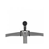 Topeak UTF Multi-Mount Pro handlebar mount for GPS and cycle computers on black bike handlebars, accessory for cycling navigation.