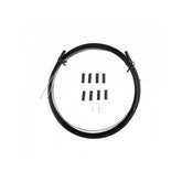 Jagwire Basics universal shift kit for road and mountain bikes in black, containing cables and components for gear shifting.
