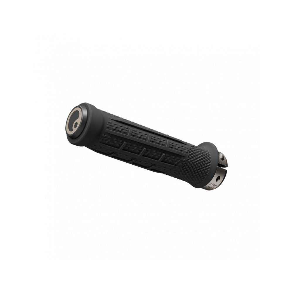 Ergon GDH Team Edition black grips for gravity and downhill biking, featuring ergonomic design and textured surface for control.