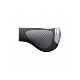 Ergon GP1 Evo single twistshift grips in black and grey with aluminium clamp for Nexus and Rohloff bikes.