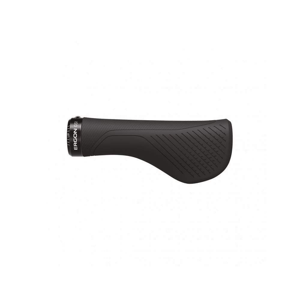 Ergon GS1 Evo ergonomic MTB, touring, and e-bike handlebar grips with textured rubber surface and ergonomic design for comfort.