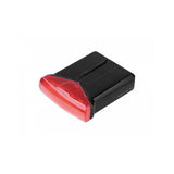Topeak Redlite 30 Black USB rechargeable rear bike light with 30 lumens and waterproof IPX6 rating, mounted on a bike.