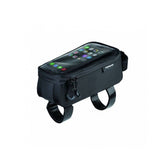 Topeak Bento Pack black top tube bike bag with phone case and organizer for cycling accessories and storage.