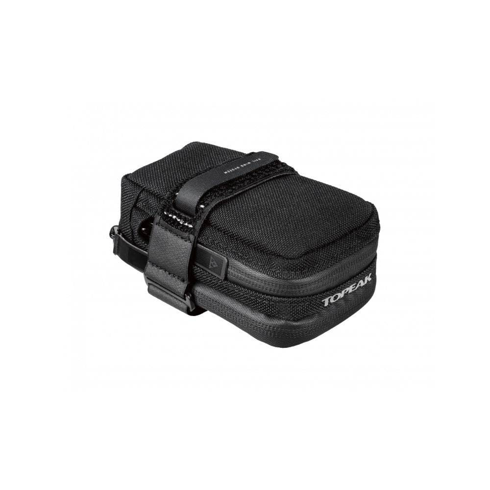 Topeak Elementa Gearbag Pro black waterproof bike seat bag with compact design and tool storage for cycling accessories.