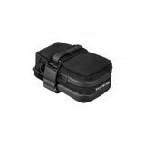 Topeak Elementa Gearbag Pro black waterproof bike seat bag with compact design and tool storage for cycling accessories.