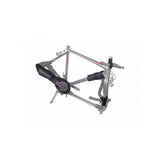 Topeak Pakgo EX bike transport case in black with multi-directional wheels, designed for secure bike travel accessories.