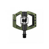 Crankbrothers Mallet E LS clipless enduro pedal with adjustable float and axle options, shown mounted on a bike crankset.