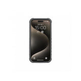 Topeak RideCase black protective case for iPhone 15 Pro Max with bike mount, designed for cycling accessories and safety.