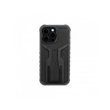 Topeak RideCase Black protective bike mount case for iPhone 15 Pro Max, featuring durable exterior and secure mounting system.