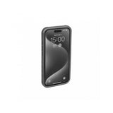 Topeak iPhone 15 PRO Ridecase in black with adjustable stand, protective phone case with accessory features.