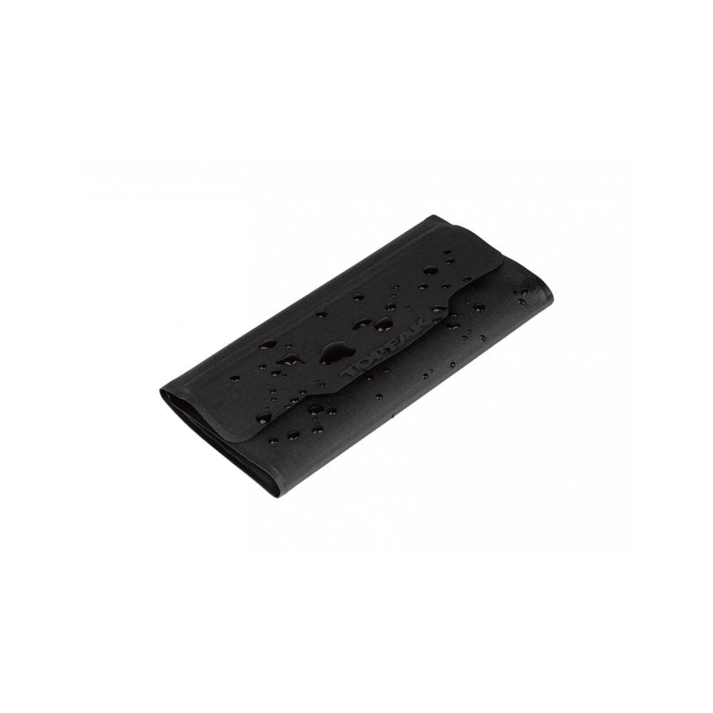 Black Topeak Phone Drywallet waterproof accessory with clear window for phone and essentials protection.