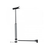 Crankbrothers Klic Mini floor pump in silver and black, portable bike pump with magnetic hose for easy inflation.