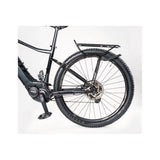 Topeak Tetrarack M2 HD black rear bike rack with QuickTrack™ system, shown mounted on a bicycle for carrying gear.