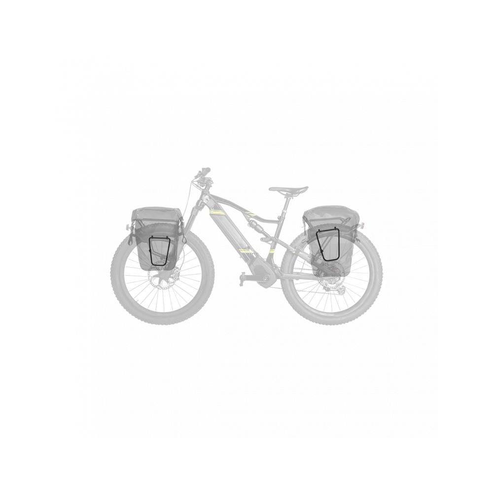 Topeak TetraRack side frame set in black, durable bike pannier bag support with mounting hardware for bicycle accessories.