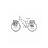 Topeak TetraRack side frame set in black, durable bike pannier bag support with mounting hardware for bicycle accessories.