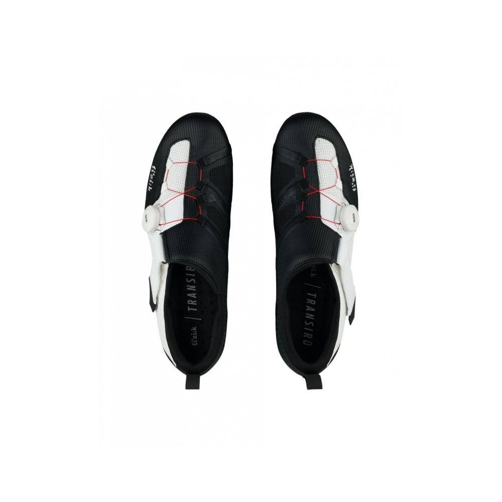 Fizik R3 Transiro road cycling shoes with carbon sole and BOA closure system, shown in black with sleek design.
