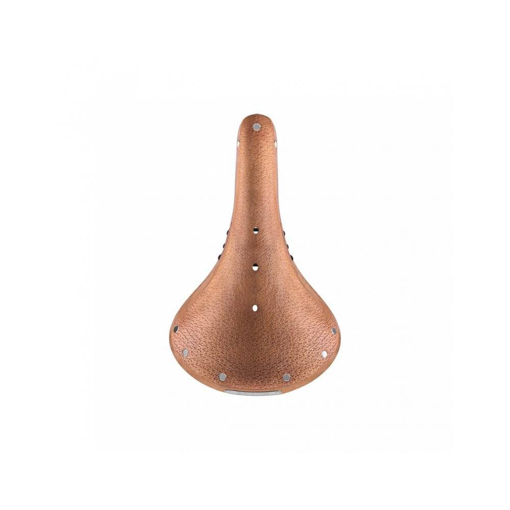Brooks B17 Softened Tan Leather Bike Saddle with black steel rails, durable and comfortable for cycling.