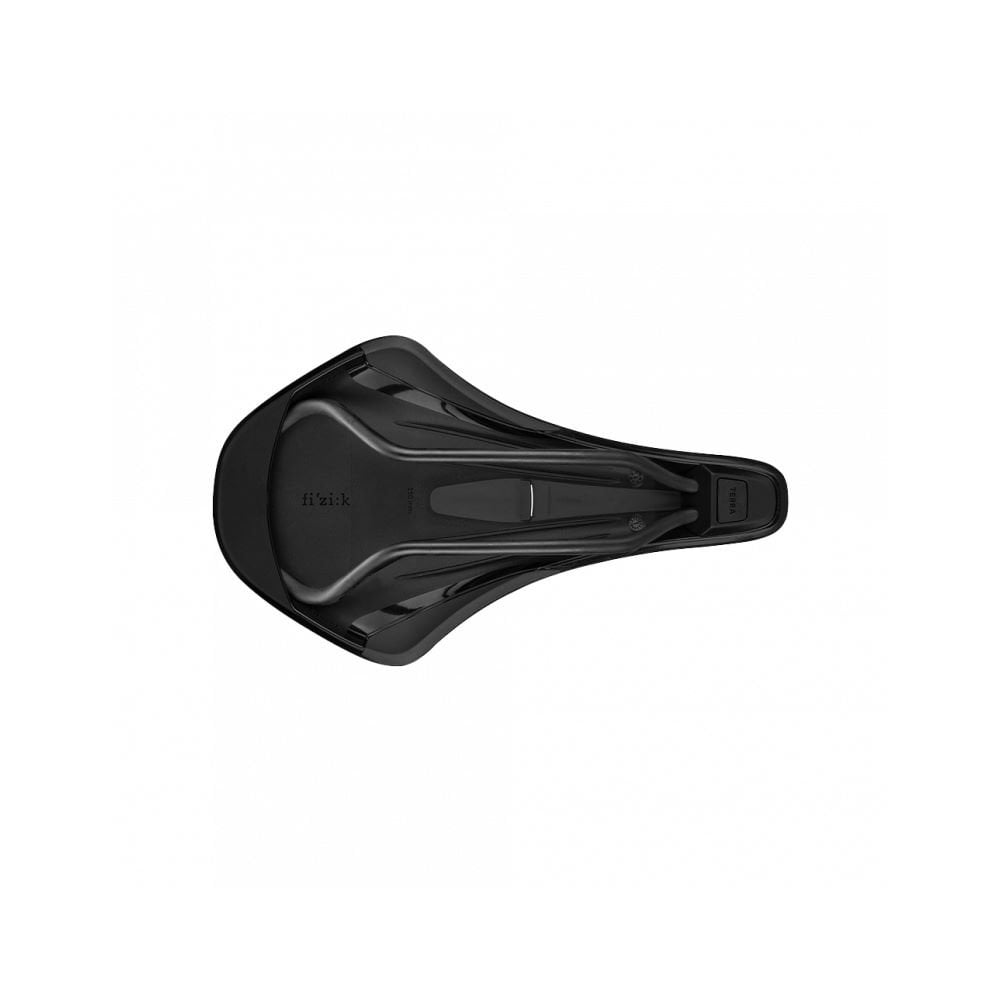 Fizik Terra Argo X1 gravel bike saddle with ergonomic cut-out and carbon rails, designed for comfort and lightweight performance.