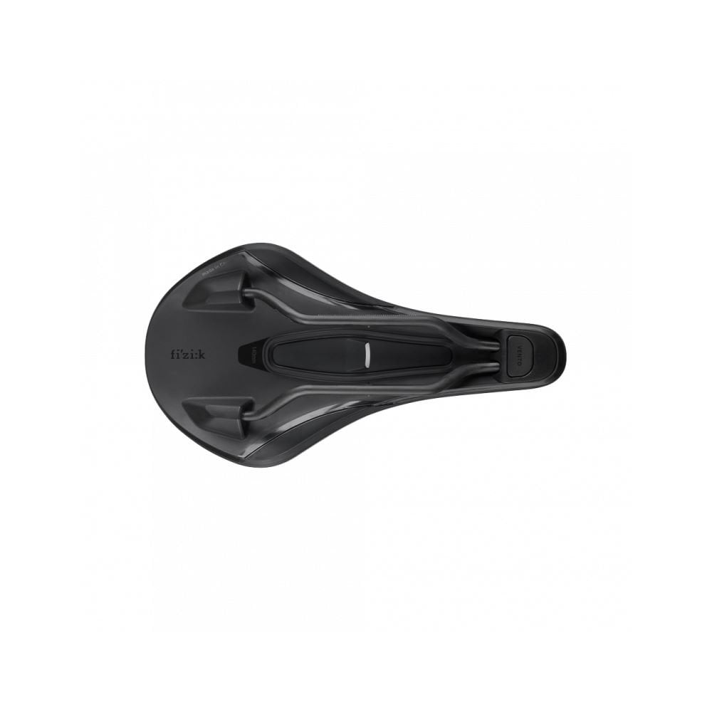 Fizik Vento Argo X1 off-road racing saddle with ergonomic cut-out and mud flap, designed for mountain biking components