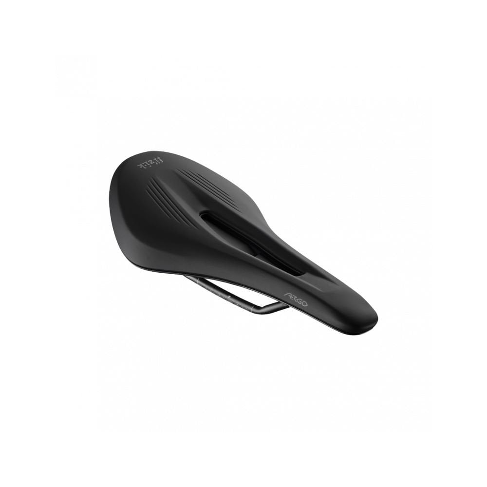 Fizik Vento Argo X3 off-road racing saddle with ergonomic cut-out and mud flap, designed for cycling components.