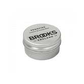 Brooks Proofide silver leather saddle conditioner and protector in 30ml bottle, designed for leather components and saddle care.