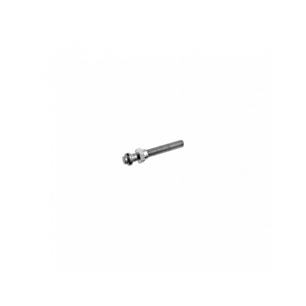 Brooks tension pin and nut assembly for saddle adjustment and repair, 64mm bike component showing metal parts and threading.