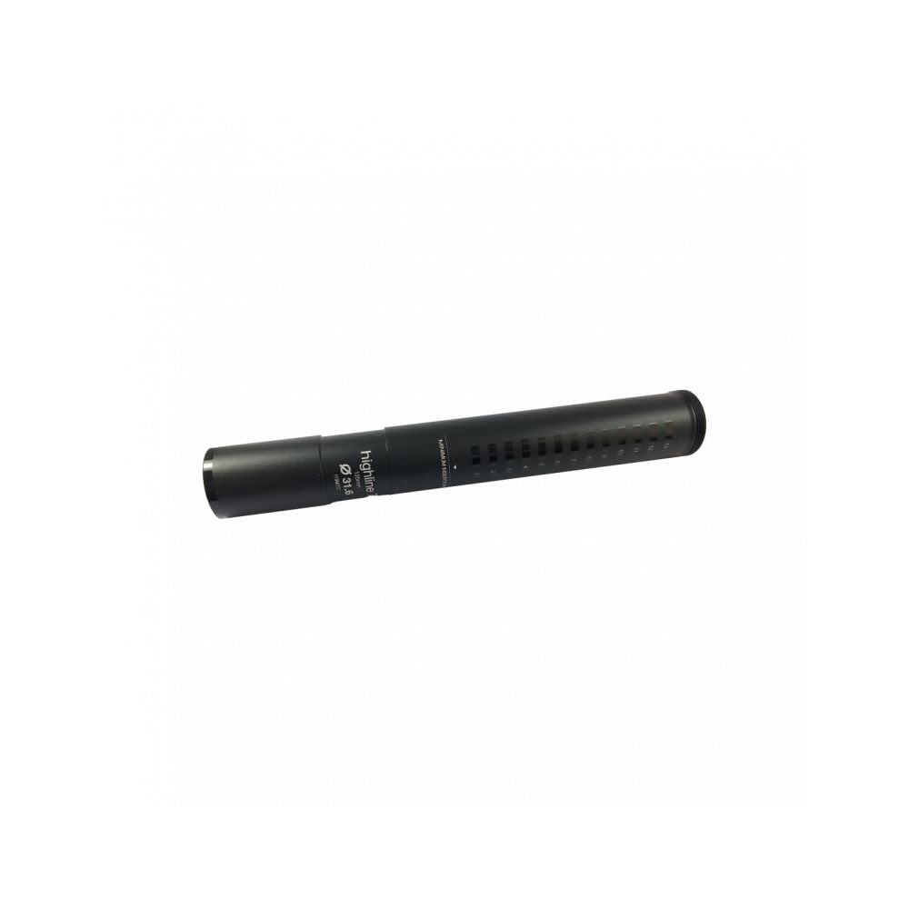 Crankbrothers Highline 7 keyway seatpost in 31.6mm diameter and 125mm length, showing the sleek black component for mountain bikes.