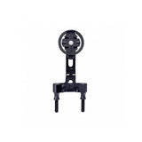 Cane Creek black computer mount for Garmin and Wahoo cycling devices on a bicycle handlebar, showcasing durable mounting components.
