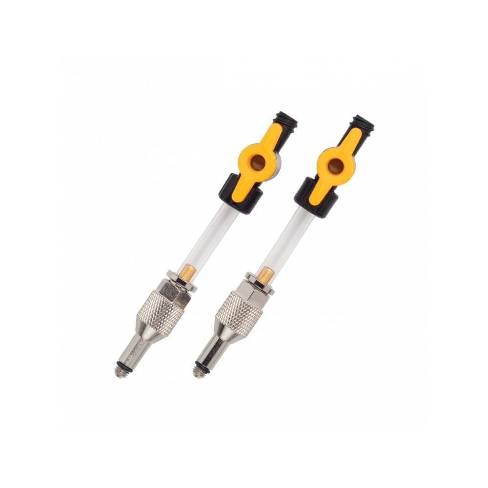 Jagwire Elite DOT bleed kit replacement parts with universal adapters for 1/4 turn valves, for bike brake maintenance.