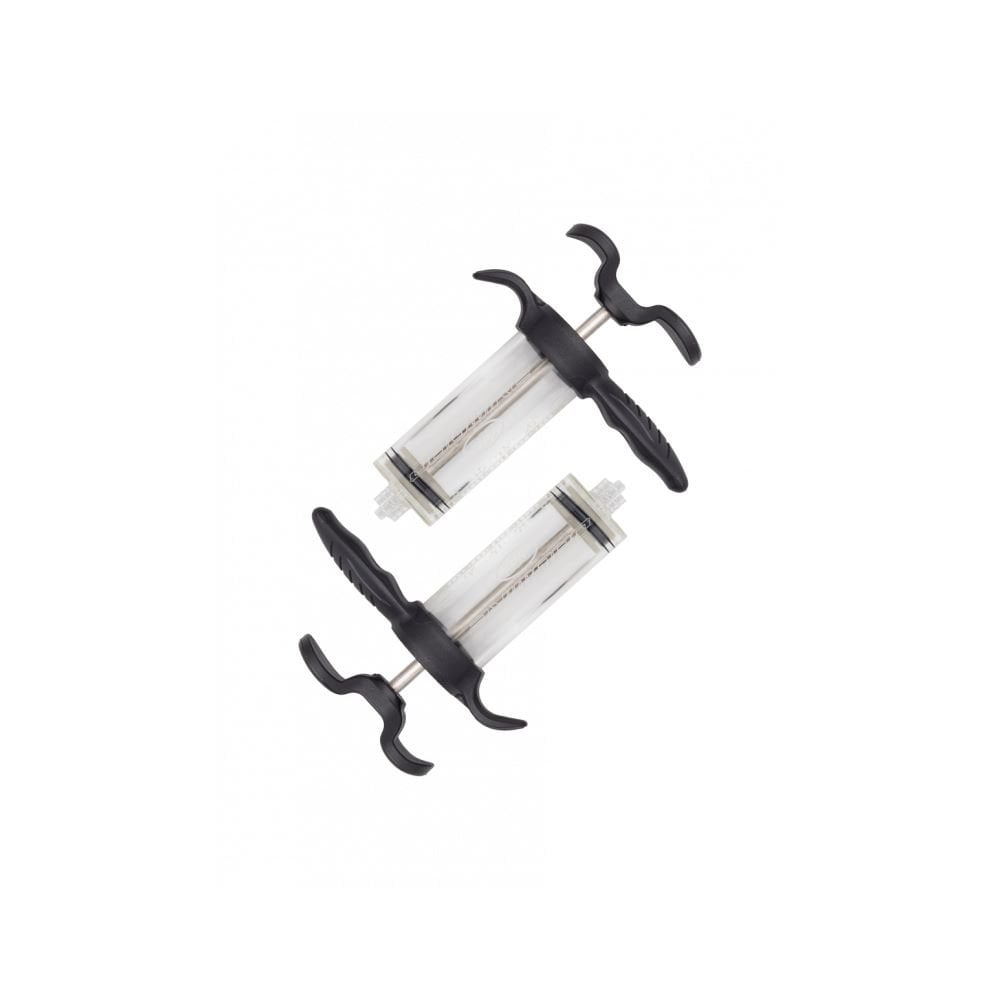 Jagwire Elite DOT Brake Bleed Kit with 2 ergonomic syringes for DOT fluid, ideal for bike workshop brake maintenance.