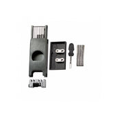 Crankbrothers F16 black multi-tool with 16 functions for tubeless bike repair, shown open with various tools extended.